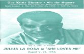 Guy S. Little, JULIUS LA ROSA in SHE LOVES ME loves me..."Central Illinois' Only Equity Star Music and Drama Theatre" Tenth Season May 20-October 23, 1966 Sullivan, Illinois Guy S.