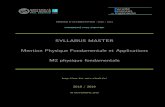 SYLLABUS MASTER Mention Physique Fondamentale et ...ekladata.com/GNm-M8ATHASp3addVY-X6wZ93Pc/SYL-M2-PFA-PF.pdfCours-TD TD Stage errain T semestre CES 3 O 10 solides 20 11 surfaces