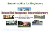 Sustainability for Engineers...Subhas K. Sikdar Associate Director for Science Cincinnati, OH 45237 ABNT-INMETRO-sponsored Rio Short Course, August 14-15, 2012 . Workshop Outline (1)