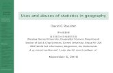 Uses and abuses of statistics in geography · 2020. 3. 20. · abuses of statistics in geography David G Rossiter Statistical modelling Example empirical-statistical model Is this