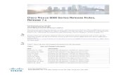 Cisco Nexus 6000 Series Release Notes, Cisco NX-OS ...January 29, 2014 Created NX-OS Release 7.0(0)N1(1) release notes. Table 1 New and Changed Information (continued) Date Description