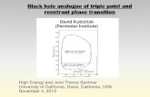 Black hole analogue of triple point and reentrant phase ...particle.physics.ucdavis.edu/seminars/data/media/2013/nov/kubiznak.pdfSchwarzschild-AdS black hole: AF black holes evaporate
