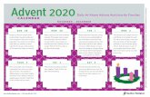 Advent 2020 May be reproduced for educational use (not ... · gift giver. Make or buy a small, thoughtful gift for someone you know. Light the second purple Advent candle. Pray to