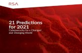 21 Predictions for 2021 - RSA · 2020. 12. 16. · 21 Predictions for 2021 16 3-D Secure 2.x: Take that, CNP fraud The surge in e-commerce that the pandemic brought in 2020 came at