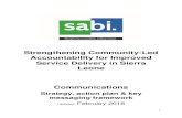 Strengthening Community-Led Accountability for Improved Service Delivery …sabi-sl.org/wp-content/uploads/2019/03/SABI-Comms... · 2019. 3. 21. · 2 Overview About SABI The Strengthening