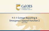 3 - CalNENA - 9-1-1 Outage Reporting & Emergency Support … · 2020. 5. 1. · 9-1-1 Network Outages: An average of 16 outages per month An average of 263 hours per month Someone