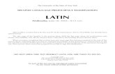 9291128 SLP Latin Ju03 - Regents ExaminationsWhen you have completed this written test, you must sign the statement printed at the end of the answer sheet, indicating that you had