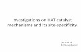 Investigations on HAT catalyst mechanisms and its site-specificitykanai/seminar/pdf/Lit_Yamaji_B4.pdf · 2019. 11. 2. · Investigation on catalysis mechanisms 1. Obtain crystal structure