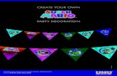 CREATE YOUR OWN PARTY DECORATION - UHU · 2020. 4. 3. · create your super mario party decoration in just a few steps 1. 2. print out your papercraft items. cut out all the pennants.