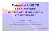 Potential UHECR acceleratorsweb.phys.ntnu.no/~mika/troitsky.pdfPotential UHECR accelerators: constraints, demography, CR composition Sergey Troitsky Institute for Nuclear Research,
