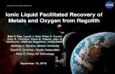 Ionic Liquid Facilitated Recovery of Metals and Oxygen from ......National Aeronautics and Space Administration Ionic Liquid Facilitated Recovery of Metals and Oxygen from Regolith