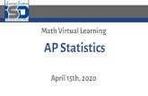 Math Virtual Learning AP Statisticssites.isdschools.org/hs_math_remote_learning... · -1.62 p -Value 0.106 Sampl e N 100 Sample p The confidence interval in this example is much more