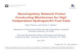 NanoCapillary Network Proton Conducting Membranes for High … · 2020. 11. 21. · silsesquioxanes) to further enhance proton conductivity. Technical Approach for Year 3. Rationale.