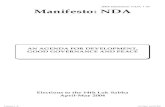2004 Manifesto: NDA • 47 Manifesto: NDAlibrary.bjp.org/jspui/bitstream/123456789/245/1/NDA... · 2016. 11. 8. · 2004 Manifesto: NDA • 49 Introduction The first National Democratic