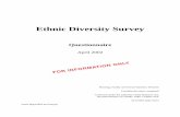 Ethnic Diversity Survey - Statistics Canada · 2003. 6. 9. · Ethnic Diversity Survey Questionnaire April 2002 Housing, Family and Social Statistics Division Confidential when completed