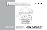 MEDIDORES DE TENAZA TRMS - AEMC Instruments · Clamp-on Meter Model 514 5 CHAPTER 2 PRODUCT FEATURES 2.1Description The AEMC® Model 514 is a general purpose professional clamp-on