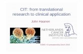CIT: from translational research to clinical application · Nivolumab improves PFS and OS compared to dacarbazine. Are there any predictive markers for PD1/PDL1 blockade? Evolution