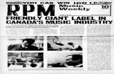 Volume l, RIENDLY GIANT LABEL IN CANADA'S MUSIC ...rpmimages.3345.ca/pdfs/Vol+7,+No.+20+-+Week+Ending+July+...CAN WIN 100 LP.sl'• Music Weekly 10 CENTS Volume l, No. 20 Week Ending_