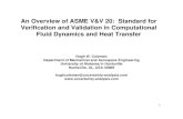 An Overview of ASME V&V 20: Standard for Verification and ...maretec.ist.utl.pt/html_files/CFD_workshops/html... · An Overview of ASME V&V 20: Standard for Verification and Validation