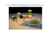List of Banned Medicines and Substances!worlddoctorsassociation.com/banned+medicines+and+substances.pdf · List of banned substances The following table provides a summary of the