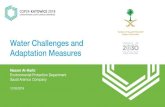 Water Challenges and Adaptation Measures - KSA Climate...SAES-A-104 Wastewater Treatment, Reuse and Disposal! Saudi Aramco Environmental Health Code ! Wastewater Equipment RVL Guideline!