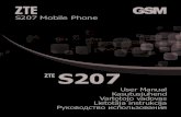 S207 Mobile Phonedownload.ztedevice.com/UpLoadFiles/product/564/4586/... · 2016. 8. 11. · S207 User Manual Kasutusjuhend Vartotojo vadovas Lietotāja instrukcija Руководство