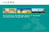 Summary findings from a survey conducted August 2012€¦ · August 2012 as part of an interdisciplinary UKERC research project: Transforming the UK energy system - Public values,