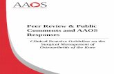 Peer Review & Public Comments and AAOS Responses › globalassets › quality-and-practice-resources … · Peer Review AAOS contacted 21 organizations with content expertise to review