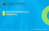 KSR International Co. v. Teleflex Inc. - Legal Advantage · 2020. 4. 28. · KSR International Co .v. Teleflex Inc. is a decision by the Supreme Court of the United States concerning