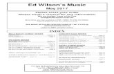 Ed Wilson’s Music · 2017. 5. 9. · Ed Wilson’s Music May 2017 WILSON PUBLISHING Pty Ltd (ABN 90 074 656 250) P.O. Box 519, Terrigal, NSW 2260, Australia Phone: 02 4384 1436
