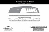 Garage-in-a-Box - eeplan · 2016. 6. 2. · Page 1 05_62790_0C Garage-in-a-Box ® Assembly Manual Description MoDel # 12' x 20' x 8' Garage-in-a-Box ® - Gray 62790 Before you start:
