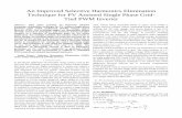 An Improved Selective Harmonics Elimination Technique for ......burden in processor. In the proposed work an improved selective harmonics elimination technique for PV assisted single