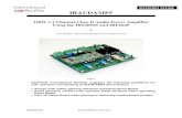 User's Manual IRAUDAMP5 R3.5...120W x 2 Channel Class D Audio Power Amplifier Using the IRS2092S and IRF6645 By Jun Honda, Manuel Rodríguez and Jorge Cerezo Fig 1 CAUTION: International