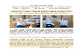2020 Friday weapons classes - Aikido of Santa Cruz(wooden sword), Bo & Jo (wooden staff), and other forms of Aikido weapons training, spontaneously chosen each week. In Aikido, these