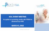 KOL EVENT MEETING - Pixium Vision...880 nm light Neural signals Advantages of the photovoltaic approach: • Simplicity of the PV implant allows its miniaturization and wireless operation.