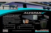 ALYSPAN by Quick Built…3600 3900 2700 2200 1700 1300 4200 2600 2100 1600 1300 4500 3500 2700 2100 1700 Standard Connections 05/2018 100 x 50 mm ALYSPAN Beam Single Span – No Overhang