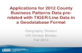 Applications for 2012 County Business Patterns Data pre ... · Applications for 2012 County Business Patterns Data pre-related with TIGER/Line Data in a Geodatabase Format Geography