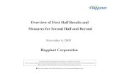 Overview of First Half Results and Measures for Second · 2017. 9. 6. · Overview of First Half Results and Measures for Second Half and Beyond November 6, 2003 Estimates of future