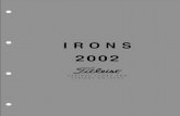 IRONS - TitleistIRONS XXIO 強めのバウンス角-----スライス矯正 発売：2002年3月（予定） オーバーサイズで軽量。打ちやすさにこだわったDCI。