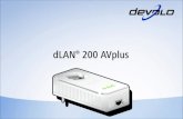 dLAN 200 AVplus - devolo · 2018. 11. 22. · dLAN AV devices (200 Mbps/ 500 Mbps) without interference, but they will not be able to communicate directly with one another. Hence,