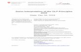 Swiss Interpretation of the GLP Principles 2019 · GLP Principles according to art. 4 OGLP established by the Swiss GLP Compliance Monitoring Units of: Federal Office for the Environment