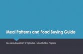 Meal Patterns and Food Buying Guide · Meal Patterns and Food Buying Guide New Jersey Department of Agriculture –School Nutrition Programs. ... Features and Benefits The FBG Calculator
