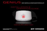 GENIUS - Conrad Electronic · 2019. 9. 14. · GENIUS LED 100 ist ein mit der Fast-Link-Technologie ausgestatteter Energiesparregler für den Heizkörper mit mo-derner und einfacher