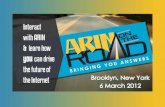 IPv4 Depletion and IPv6 Adoption - ARIN · 2019. 2. 1. · Resources through ARIN Online ARIN’s Customer-facing RESTful Web Services Current Status of IPv4 and IPv6 in the ARIN