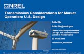 Transmission Considerations for Market Operation: U.S. Design•Market-based solution that improves market efficiency while maintaining reliability •Allows curtailment to proceed