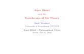Kurt G odel - Freie Universitätpage.mi.fu-berlin.de/cbenzmueller/2019-Goedel/SlidesWeyd...Kurt G odel and the Foundations of Set Theory Emil Weydert University of Luxembourg CSC/ICR