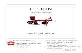 ELSTON - Wilco Distributors · 2016. 9. 27. · ELSTON Gopher Getters Parts List for GA-400 Another Quality Product of: Form G-312-C Printed 2008 ELSTON MANUFACTURING INC. 706 N Weber