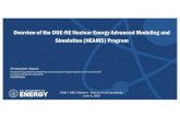 Overview of the DOE-NE Nuclear Energy Advanced Modeling ... · GAIN / NRIC Webinar -National Lab Capabilities June 4, 2020. DOE-NE NEAMS Program Overview Over past decade, DOE-NE