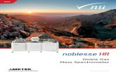Innovators in high performance mass spectrometers - noblesse HR · 2018. 12. 11. · Mass scans showing resolution of 36Ar and 38Ar from interferences Mass Spectrometer The Noblesse