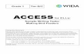 ACCESS - WIDA › ... › ACCESS-Paper-Sample-Item-Gr-1-Tr-BC-Writing.pdfGrade 1 Tier B/C ACCESS for ELLs ® Sample Writing Tasks: Making Bird Feeders Using this document Review this